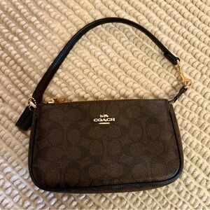New Coach Nolita 19 Dark Brown Shoulder Bag with Gold Accents